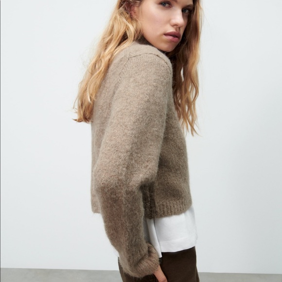 NWOT Zara Soft Touch Mock Neck Sweater - Picture 4 of 7